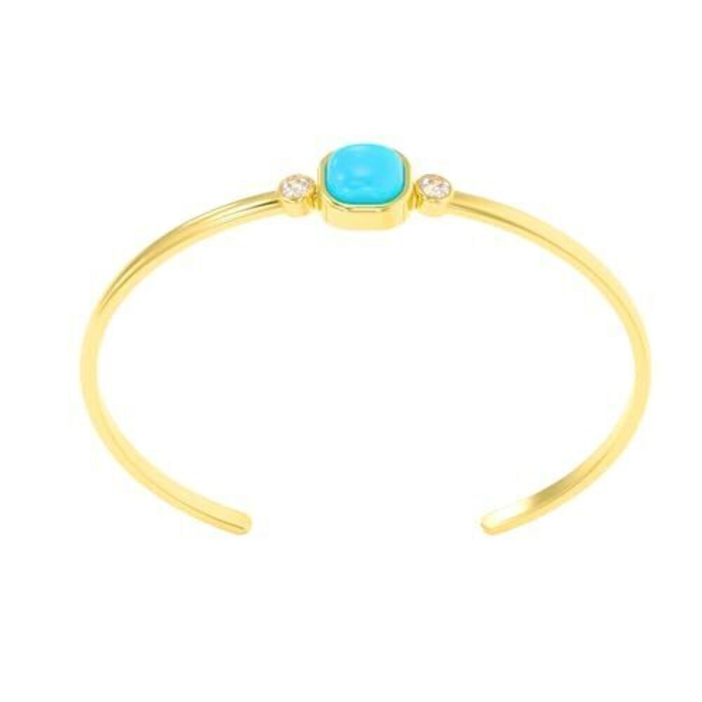 5639 Howlite Bracelet – 925 Sterling Silver 18K Gold Plated – Adjustable